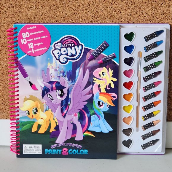 My Little Pony Other - My Little Pony Deluxe Poster Paint & Color Set NWT Gift